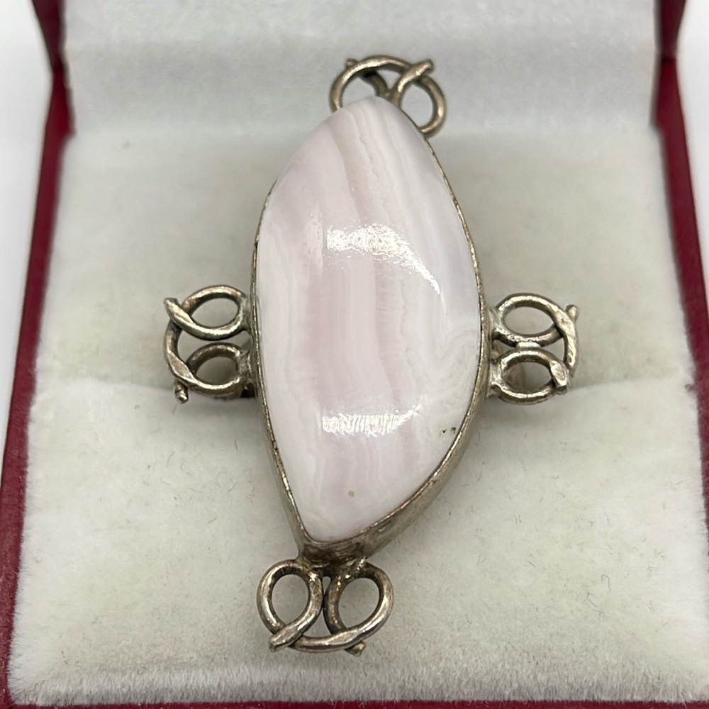 Light Pink Agate 925 Ring